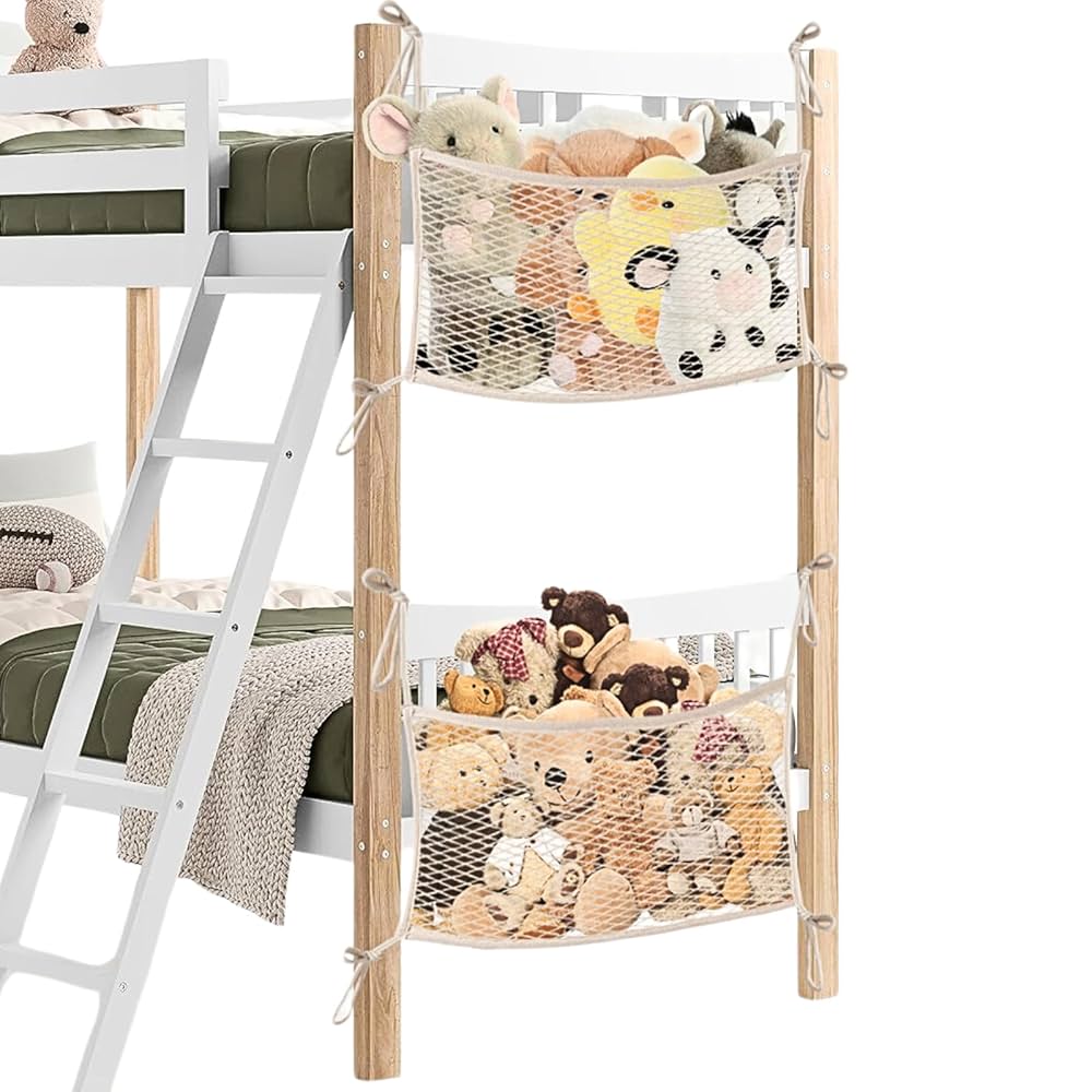 Amazon.co.jp: 子供用ぬいぐるみ収納ネット ベッドサイド